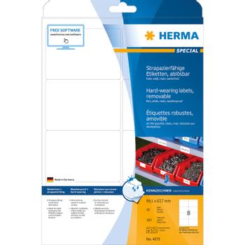 HERMA Hard Wearing Removable Labels (4575)