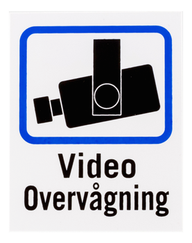 DELTACO Danish TV / Video surveillance sign in plastic, 8x10cm, 2-pack (20-025)