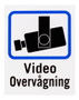 DELTACO Danish TV / Video surveillance sign in plastic, 8x10cm, 2-pack