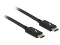 DELOCK USB 3.1 / Thunderbolt 3 / DisplayPort 1.2a Thunderbolt kabel 1m Sort