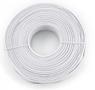 GEMBIRD flat telephone cable stranded wire 100m, white