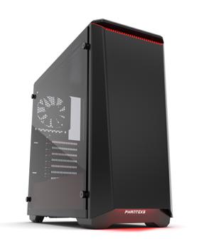 PHANTEKS Eclipse P400S Glass Silent Tempered Glass Panel, ATX, m-ATX, m-ITX, Black/Red (PH-EC416PSTG_BR)
