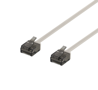 DELTACO Flat CAT/6A U/UTP LSZH 50cm Grey (UUTP-2010)