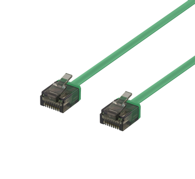 DELTACO Flat CAT/6A U/UTP LSZH 50cm Green (UUTP-2012)
