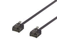 DELTACO Flat CAT/6A U/UTP LSZH 1,5m Black