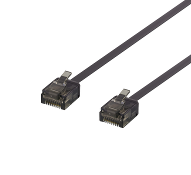 DELTACO Flat CAT/6A U/UTP LSZH 1m Black (UUTP-2027)