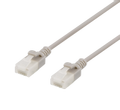 DELTACO Slim U/UTP CAT/6A LSZH 30cm grey