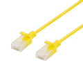 DELTACO Slim U/UTP CAT/6A LSZH 30cm yellow