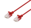 DELTACO Slim U/UTP CAT/6A LSZH 30cm red