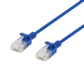DELTACO Slim U/UTP CAT/6A LSZH 30cm blue