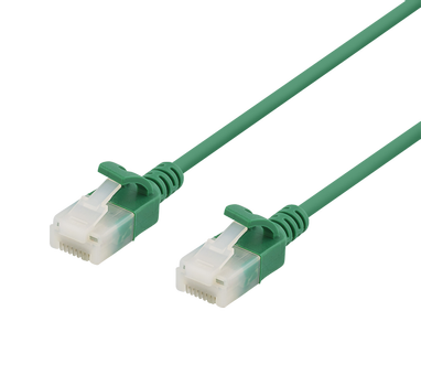 DELTACO Slim U/UTP CAT/6A LSZH 30cm green (UUTP-1002)
