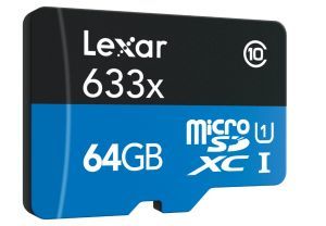LEXAR 64GB MICROSDXC UHS-I HIGH SPEED WITH ADAPTER CLASS 10 MEM (LSDMI64GBBEU633A)
