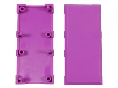 ALLNET Brick’R’knowledge Kunststoffschale 2x1 violett oben und unten 10er Pack (ALL-BRICK-0363)