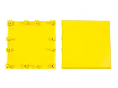 ALLNET Brick’R’knowledge Kunststoffschale 2x2 gelb oben und unten 10er Pack (ALL-BRICK-0364)