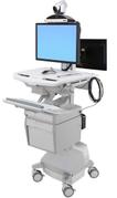 ERGOTRON STYLEVIEW TELEMEDICINE CART WITH BACK-TO-BACK MONITOR SLA POWERED SWITZERLAND IN