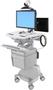 ERGOTRON STYLEVIEW TELEMEDICINE CART WITH BACK-TO-BACK MONITOR SLA POWERED SWITZERLAND IN