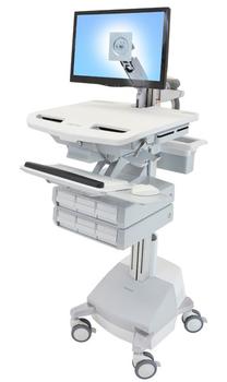 ERGOTRON STYLEVIEW CART WITH LCD ARM SLA POWERED 6 DRAWERS CH PERP (SV44-1261-C)