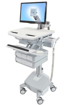 ERGOTRON STYLEVIEW CART WITH LCD ARM LIFE POWERED 4 DRAWERS CH PERP (SV44-1242-C)