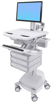 ERGOTRON STYLEVIEW CART WITH LCD PIVOT SLA POWERED 3 DRAWERS CH PERP (SV44-1331-C)