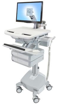 ERGOTRON STYLEVIEW CART WITH LCD ARM LIFE POWERED 2 DRAWERS CH PERP (SV44-1222-C)