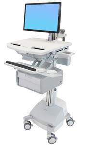ERGOTRON STYLEVIEW CART WITH LCD ARM SLA POWERED TALL DRAWER CH CRTS (SV44-12B1-C)