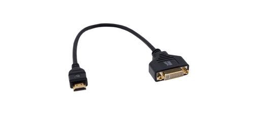 KRAMER ADC-DF/HM | Female/ Male Adapter | DVI-I - HDMI | Max 1920x1200 | Svart | 30cm (99-9497110)