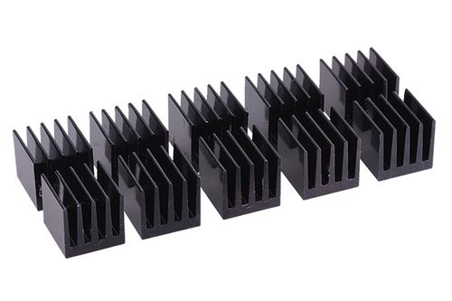 ALPHACOOL GPU RAM Alu. Heatsinks 15x15mm | Black - 10 Stück (17155)