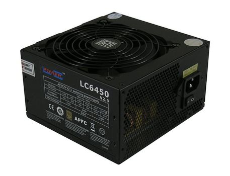 LC POWER PSU  450W LC-Power LC6450 V2.3 2x12V, 12cm, SuperSilent, 80+ (LC6450 V2.3)