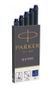 PARKER Quink Ink Refill Cartridge for Fountain Pens Blue (Pack 5) - 1950384