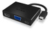 RAIDSONIC ICY BOX USB-C till VGA och USB Typ A adapter, USB PD 60W, 5Gbps, svart