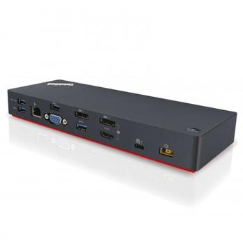 LENOVO ThinkPad Thunderbolt 3 Dock USB-C, 1xHDMI, 2xDP, 4xUSB3.0, VGA, RJ45, 1xTB3 -135W slim tip Black (40AC0135EU)