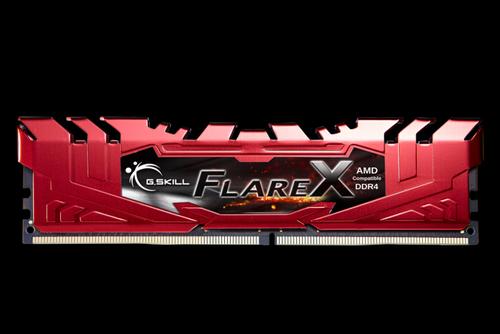 G.SKILL memory D4 2400 32GB C15 GSkill FlareX K2 2x16GB, 1, 2V, Ryzen, FlareX, red (F4-2400C15D-32GFXR)