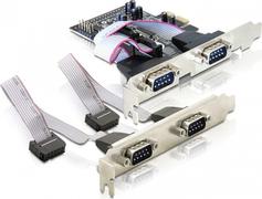 DELOCK PCI-Express x1 kortti, sarja RS-232, 4xDB9u