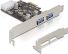 DELOCK PCIe x1 kort, USB 3.0, 2xTyp A portar(2 ext), molex-ström