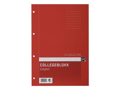 Collegeblokk EMO A4 60g 80bl linjer (2) (206016)