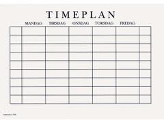 EMO Timeplan A5 gangetabell