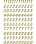 HERMA Numbers 8 mm 0-9 gold