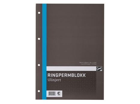 EMO Ringpermblokk EMO A4 70g 80bl ulinjert (532924000*5)
