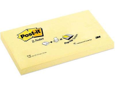 3M Notes POST-IT Z-block 76x127mm gul (3700178*12)
