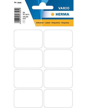JustLamps Etikett HERMA manuell 26x40mm hvit (56) (3690)