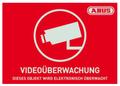 ABUS Professional Warning Sticker CCTV 74*52,5mm, +ABUS Logo, german
