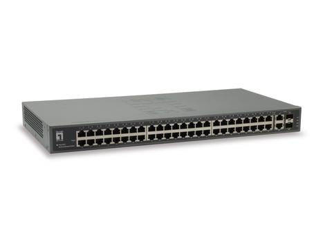 LEVELONE 50-P SWITCH FAST ETHERNET 2XSFP/ RJ45 COMBO GB 19" IN PERP (FGU-5021)