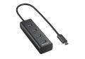 SHARKOON 4-PORT USB 3.0 ALUMINIUM HUB TYPE C BLACK (4044951019014)