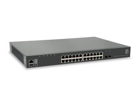 LEVELONE 28P SWITCH STACK L3 LITE MANAGED GB 2XSFP+ 10GB      IN CPNT (GTL-2881)