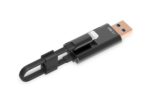 EDNET SMART MEMORY STORAGE EXT FOR IPHONE/ IPAD UP TO 256GB CABL (31519)