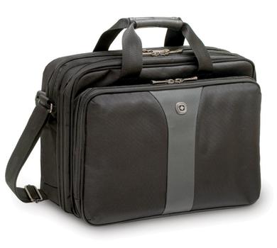 WENGER / SWISS GEAR Legacy 16" Double Gusset Computer  Case Black/ Gray (600648)