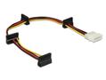 DELOCK 0.4m, Molex 4p/4xSATA 15p Interna