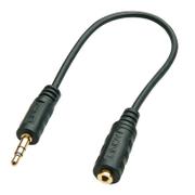 LINDY Audioadapterkabel 3,5M/2,5F  20cm-Kabel 3,5mm M/2,5mm F