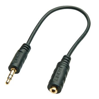 LINDY Audioadapterkabel 3,5M/2,5F  20cm-Kabel 3,5mm M/2,5mm F (35699)