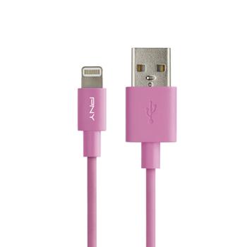 PNY LIGHTNING CHARGE AND SYNC CABLE USB 120CM PINK FOR APPLE CABL (C-UA-LN-P01-04)